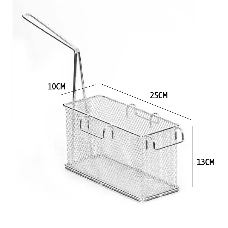 Chip fryer basket- stainless steel 250mm x100mm x130mm